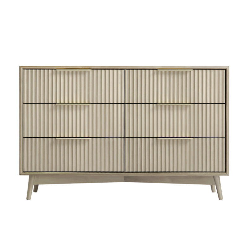 120cm W 6 - Drawer Chest of Drawers, Grey