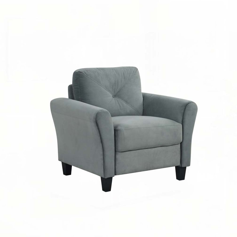 Fauteuil d'appoint en velours, Gris