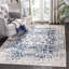 Tapis oriental iranien crème / bleu marine-1635110959