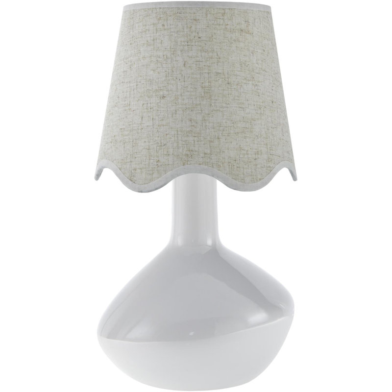 Lampe de table d'appoint, Beige, Blanc