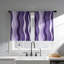 Rideaux transparents en mousseline de soie avec motif abstrait de vagues de l'océan, voilages à passe-tringle pour le salon et la chambre à coucher, 2 panneaux par ensemble-700514161-700514165