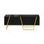 Table basse rectangulaire brillante avec rangement