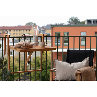 Evon Rectangular Acacia Folding Outdoor Dining Table , 60cm cm W 48cm cm D