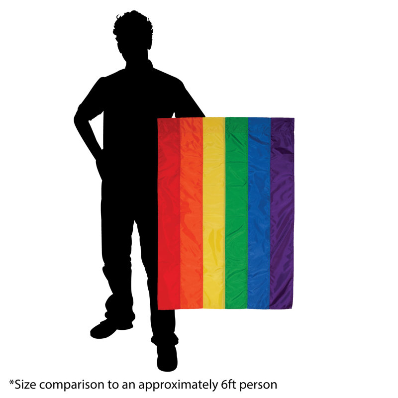 Drapeau de jardin arc-en-ciel, L 28 po x H 40 po