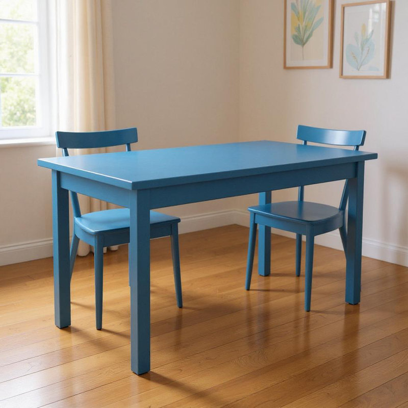 Table de salle à manger 60 po, H 30 po x l 60 po x P 27 po, Bleu