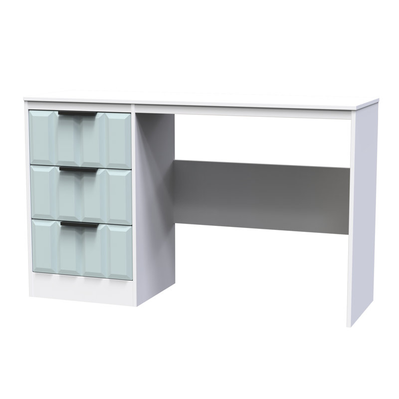 Besian 3 Drawer Desk  (Ready Assembled), Duck/White