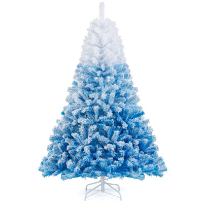 Arbre de Noël artificiel 6 pi avec embouts de branches et support en métal pliable