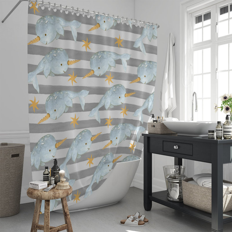 Rideau de douche simple Dejon, H 70 po x l 90 po