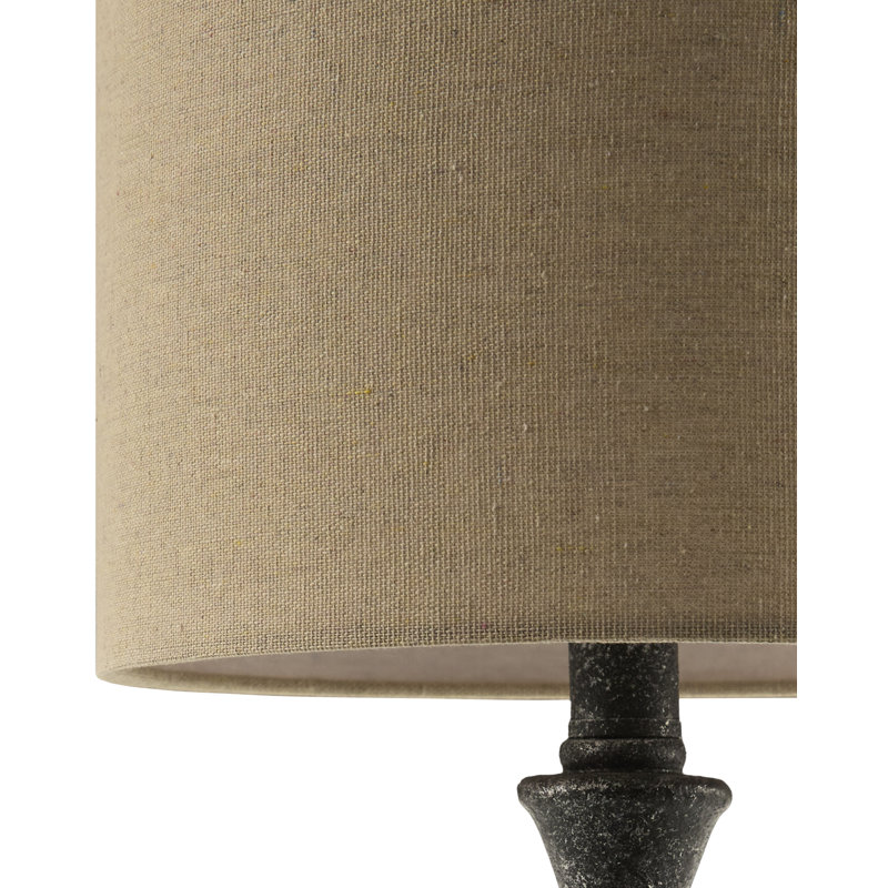 Alecs  Table Lamp, Black, Beige
