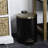 Acento Rondo 1.3 Gallon Round Step Trash Can with Soft Close and Stay Open Lid, Removable Liner Bucket and Premium Foot Pedal, Matte Black and Gold-113453510-113453515