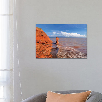Canada, Prince Edward Island, North Cape. Shoreline Of Gulf Of St. Lawrence. by Jaynes Gallery - Wrapped Canvas Painting