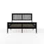Martha Stewart Jax Wooden Platform Bed With Rattan Inset Headboard And Footboard-97967483-97967484