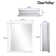 15'' W x 19'' H Recessed Frameless Medicine Cabinet with Mirror and 1 Adjustable Shelf