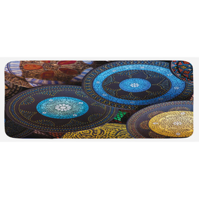 Eclectic Floral Polyester Kitchen Mat