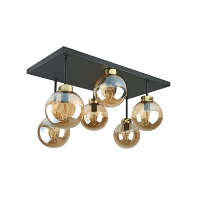 Alexzander Glass Semi Flush Mount