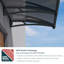 Auvent de porte en acier galvanisé Palram - Canopia Aquila l 4 pi 11 po x P 3 pi gris / gris solaire-12179497-131581711
