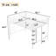 Lit mezzanine en métal blanc avec garde-corps, échelles doubles et structure durable