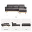 86.6'' 3-Level Adjustable Chenille Reversible L-Shaped Sectional-419267789