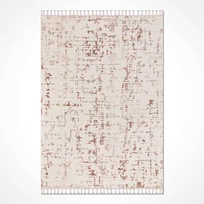 Modern Cream Machine Washable Non-Slip Area Rug