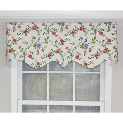 Crosbyton Cotton Floral Pointed Window Valance