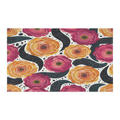 Tapis tressé Blossom Riot