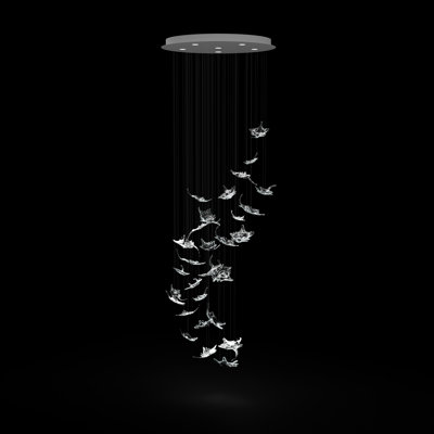 Murano Dancing Maple Leaves Chandelier