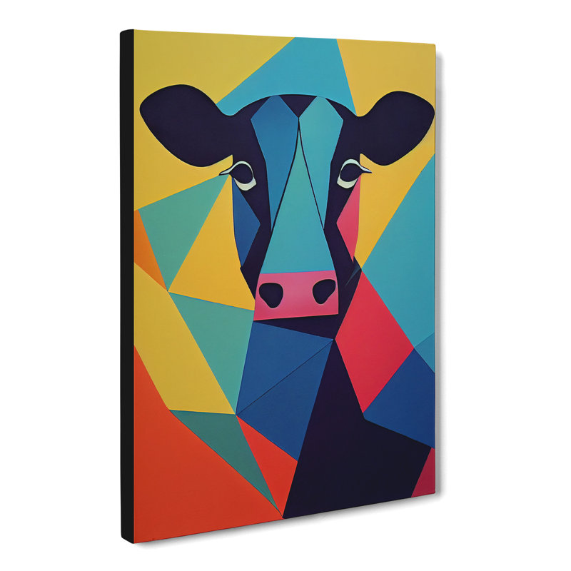 Cow Hypreprism - Wrapped Canvas, 50cm H x 35cm W x 3cm D