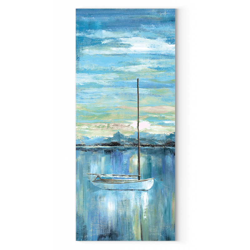 «Evening Bay I» - Impression sur toile tendue, H 12 po x l 36 po x 1,5 po