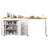 74.8" Kitchen Island With Extendable Dining Table