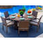 Ensemble de conversation en osier / rotin 14 personnes avec coussins Tuscany Collection Tuscany