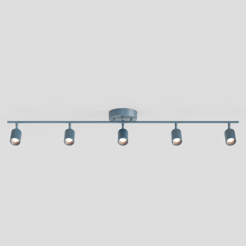 Éclairage sur rail à DEL intégré à 5 lumières Shura avec têtes rotatives, ensemble d'éclairage sur rail 4 pi., 3000k, 2450 lumens