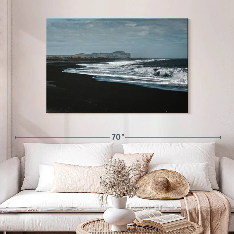Plage de sable noir Gillard Vik, H 32 po x l 48 po