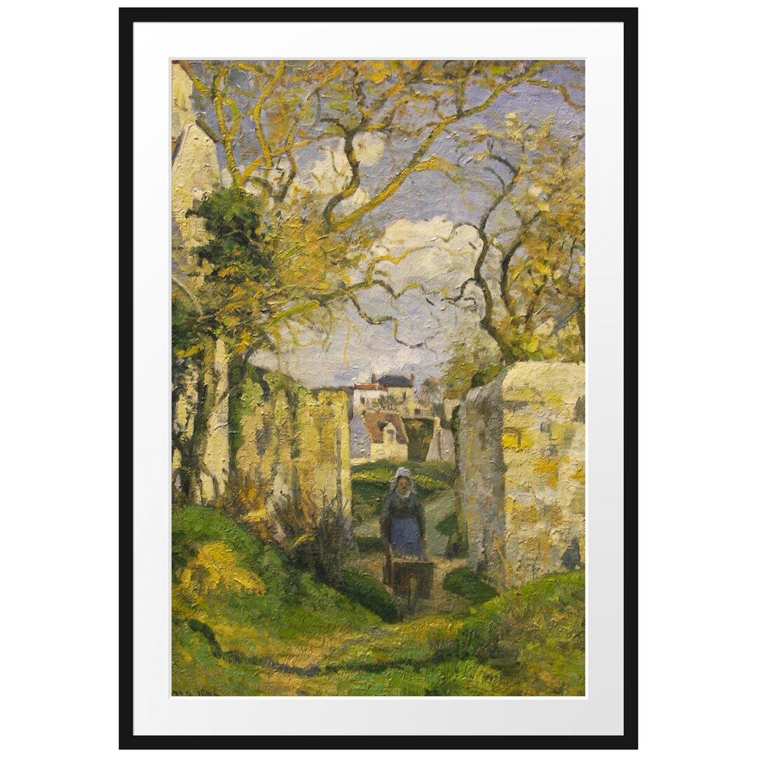 Gerahmter Kunstdruck Landscape from Pontoise von Camille Pissarro