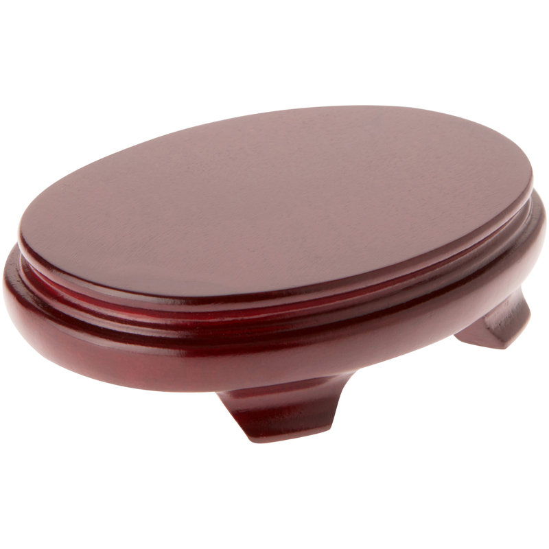 Piédestal Mailiah, Placage de bois rouge, H 1,5 po x l 6,375 po x P 4,375 po