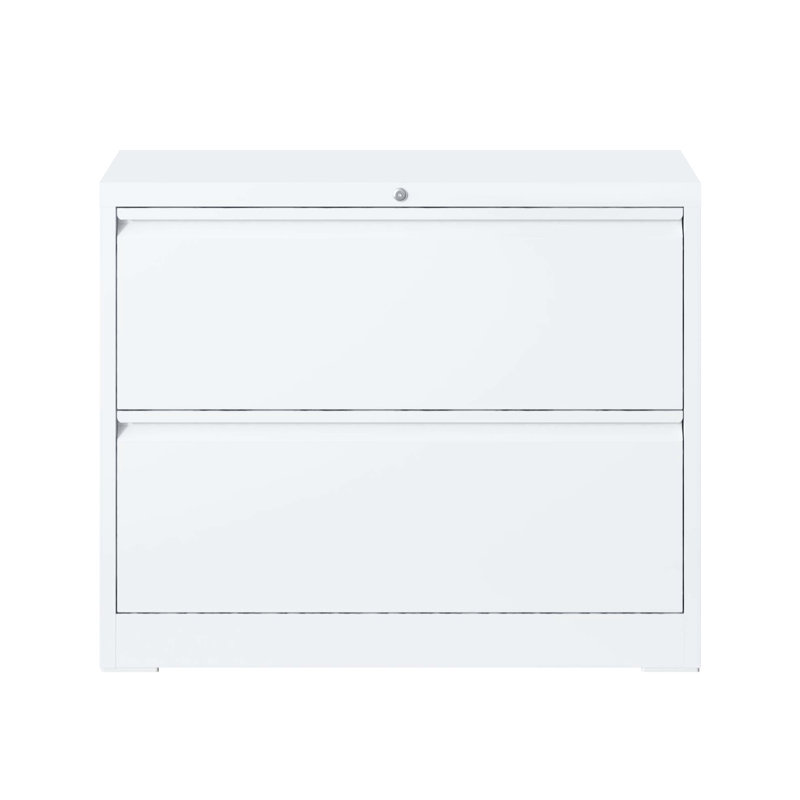 Classeur verrouillable en métal 2 blanc, Blanc