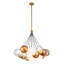 Lustre à DEL à intensité variable de 28 po avec verre mélangé Bolla-124959291