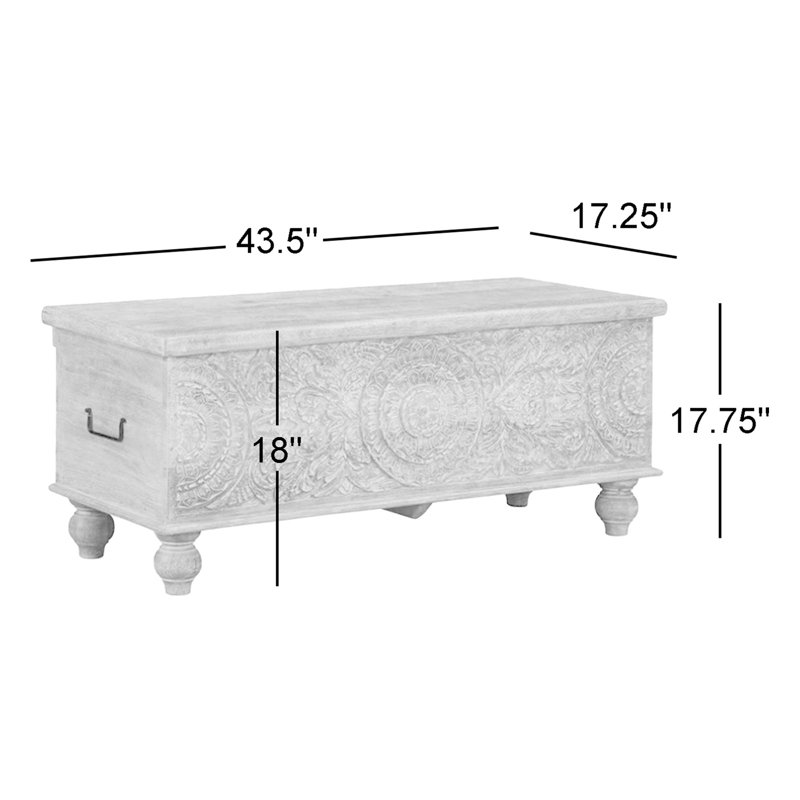 Solid Wood Storage Bench