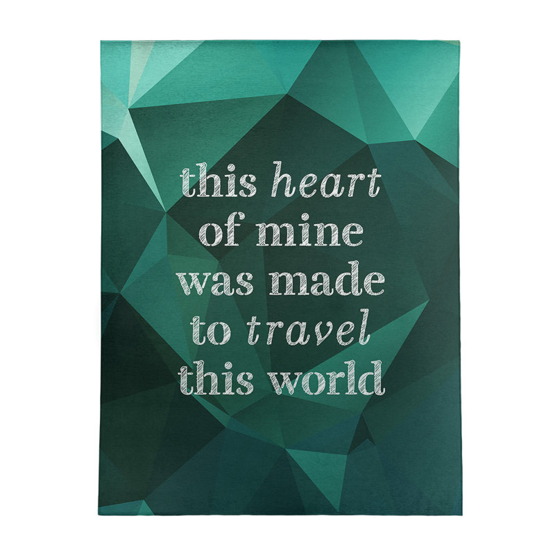 Tapis en polyester en simili-citation pierre de voyage love, Rectangle 9 pi x 12 pi