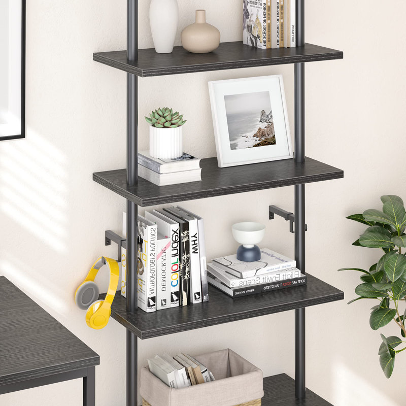 Bomer 180cm H x 60cm W Metal Ladder Bookcase