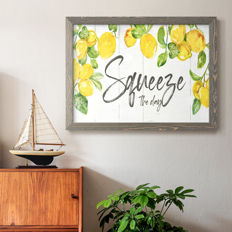 Lemon Squeeze, reproduction d'art sur toile, Gris, H 26 po x l 38 po x P 1,5 po