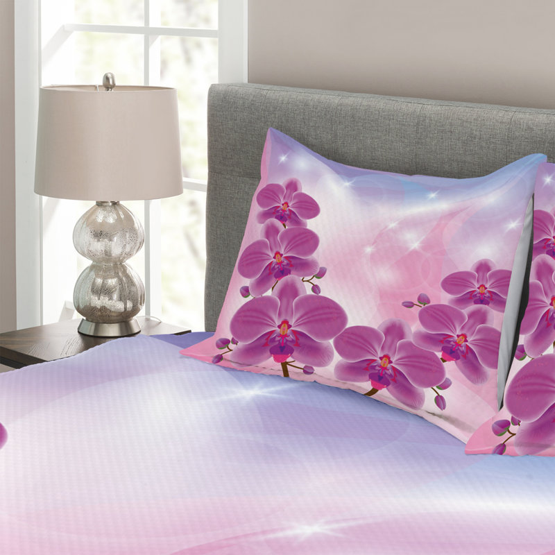 Adhan Bedspread Set with Pillow Sham, 220 x 220 cm Bedspread - 2 Shams