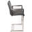 Archy Brushed Stainless Steel Upholstered Faux-Leather 26-Inch Counter Height Barstool with Arms-575125915