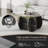 35" Round Coffee Table Modern Accent Table with Tempered Glass Top for Living Room