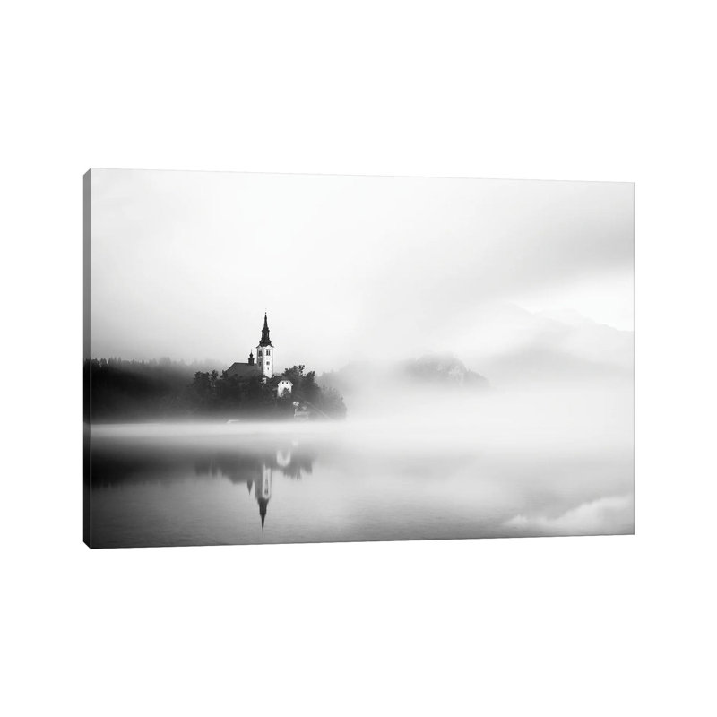 Sunrise At Lake Bled by Lubos Balazovic - Wrapped Canvas Print, 20.32cm H x 30.48cm W x 1.91cm D