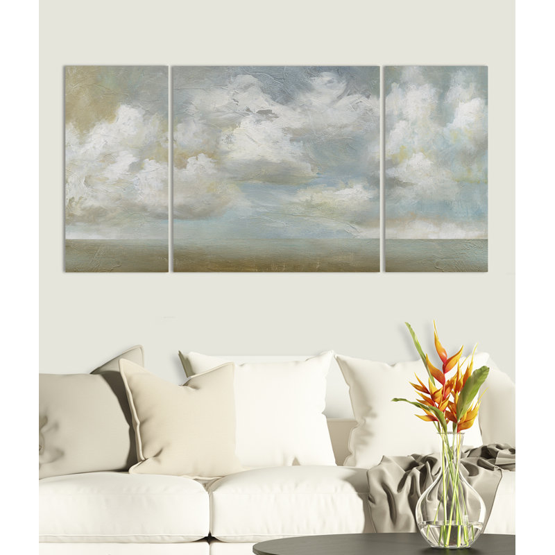 Une image multi-pièces cloudscape vista iii de qualité supérieure sur toile, H 24 po x l 36 po x P 1,5 po