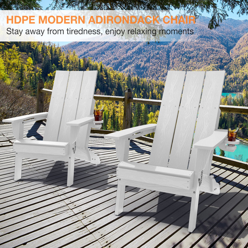 Outdoor Adirondack Chair, White