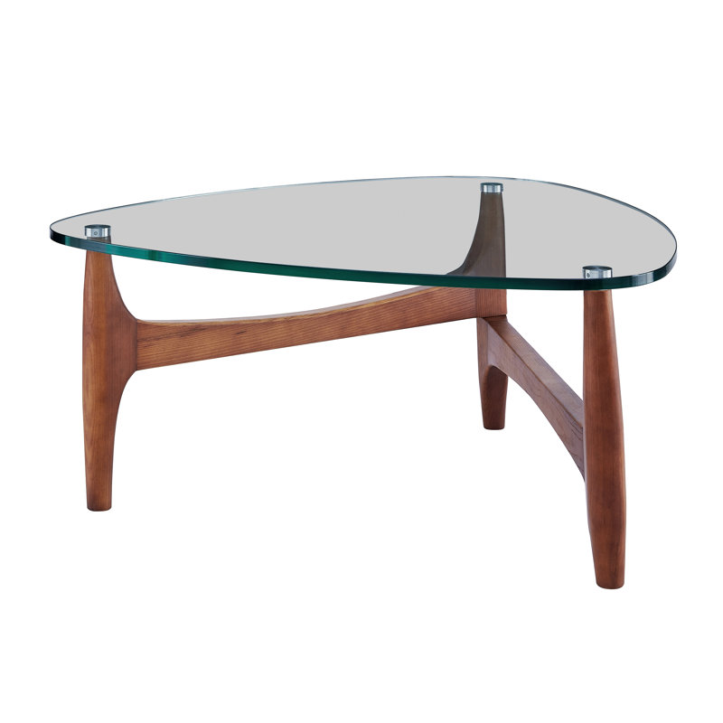 Table basse Etna, H 15,5 po x L 35,44 po x l 35,44 po, Noyer