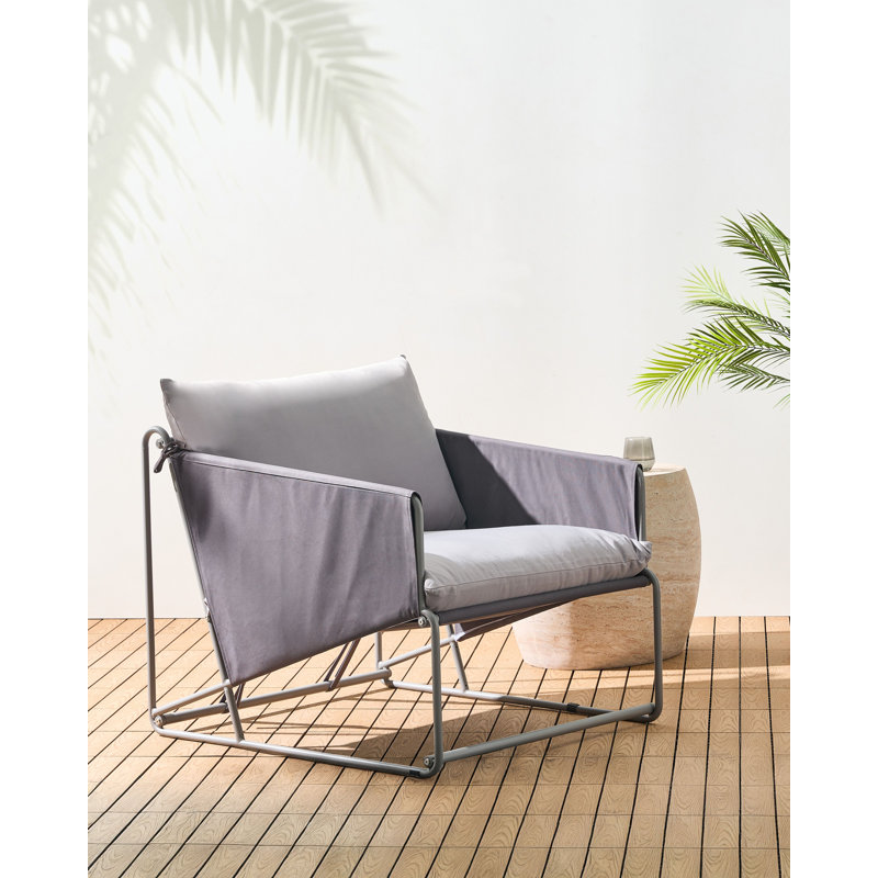 Sundos Outdoor Lounge Chair, Grey/Grey