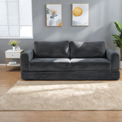 Canapés convertibles escamotables, futon en velours côtelé de 55 pouces, salon moderne