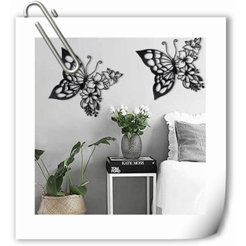 Décoration murale en métal, H 1 po x l 7,87 po x P 9,06 po